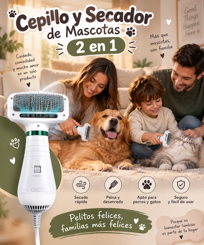 CEPILLO 2 EN 1                    ¡BAÑO, CEPILLADO Y SECADO EN UN SOLO MOMENTO!